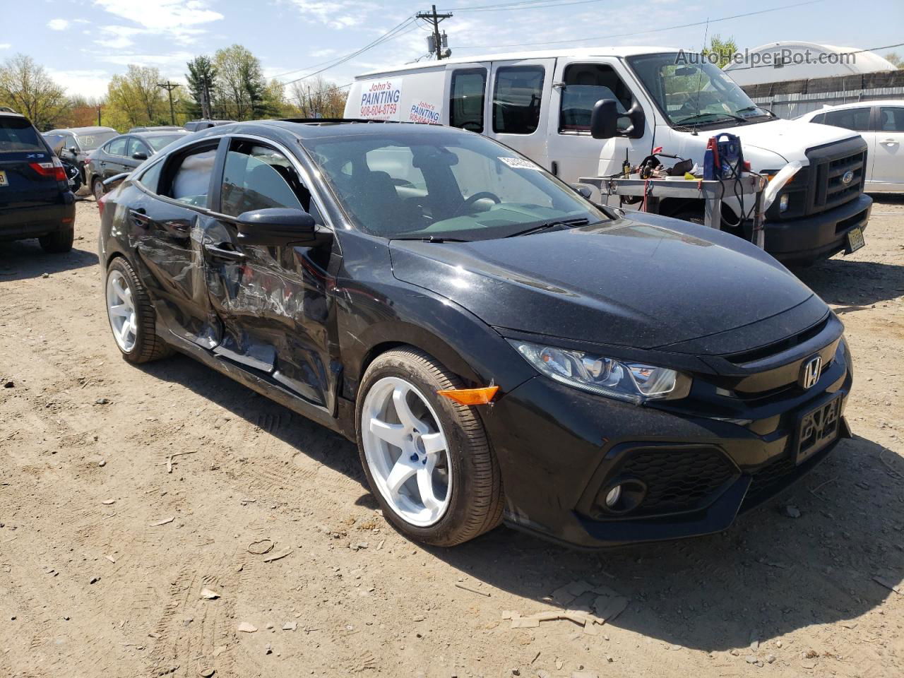 2019 Honda Civic Si Черный vin: 2HGFC1E54KH700308