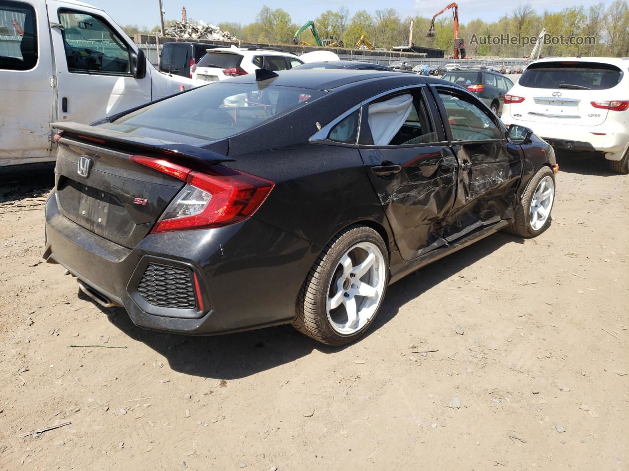 2019 Honda Civic Si Черный vin: 2HGFC1E54KH700308