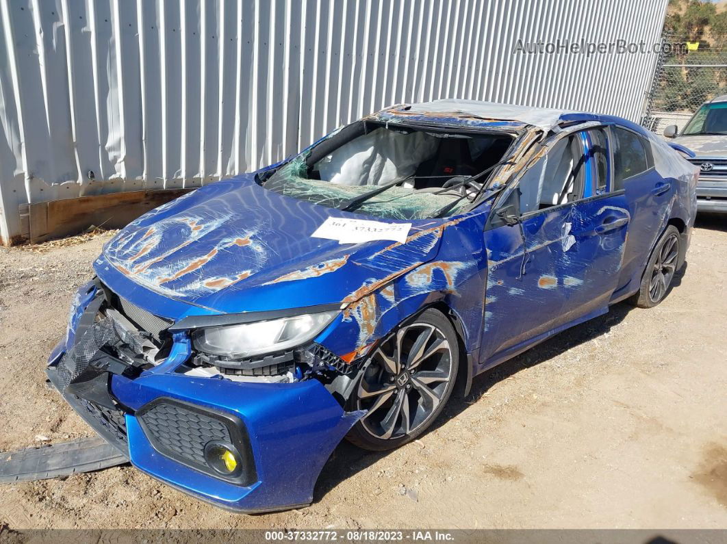 2017 Honda Civic Sedan Si Blue vin: 2HGFC1E56HH703705