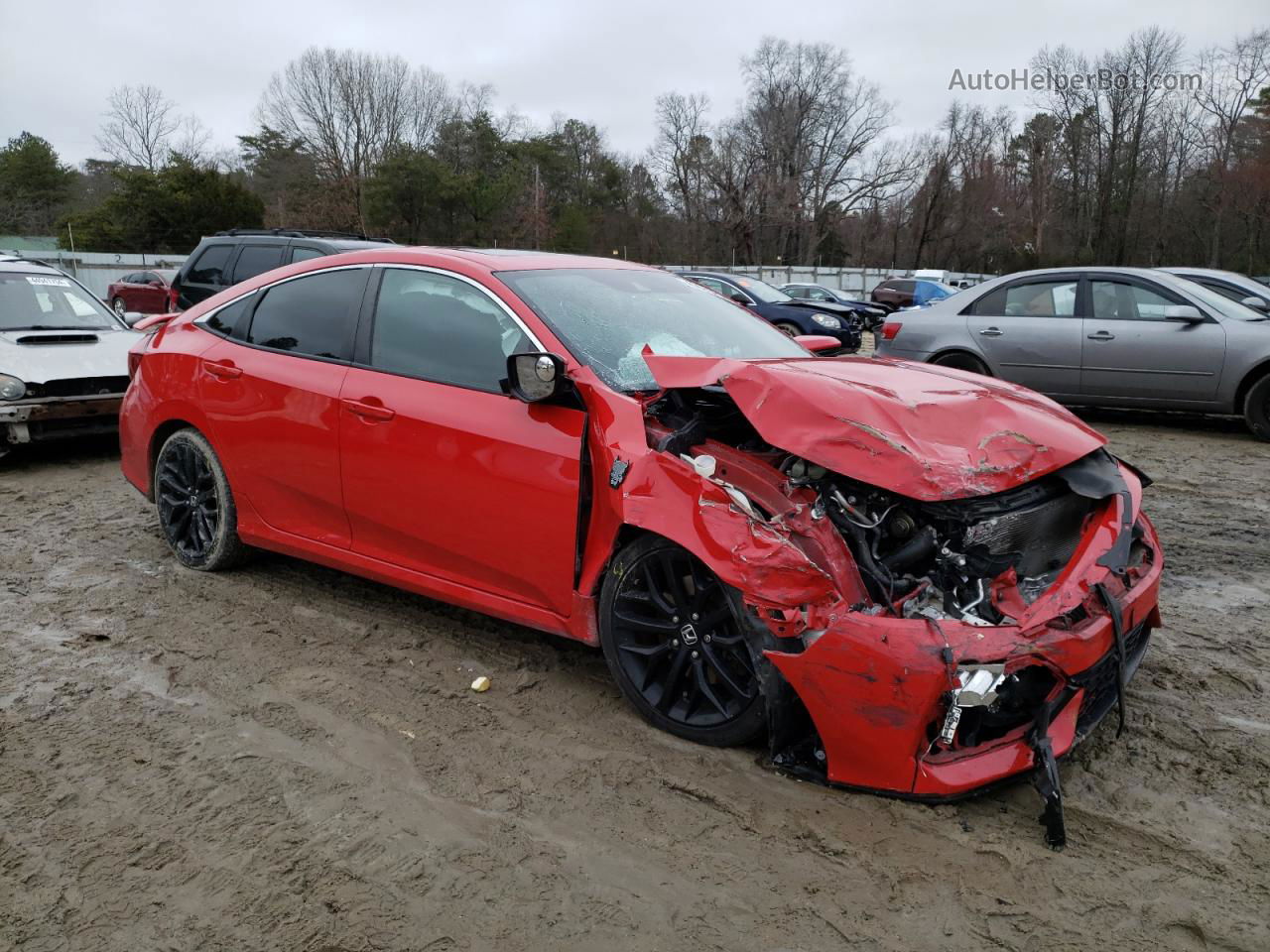 2020 Honda Civic Si Red vin: 2HGFC1E56LH701767