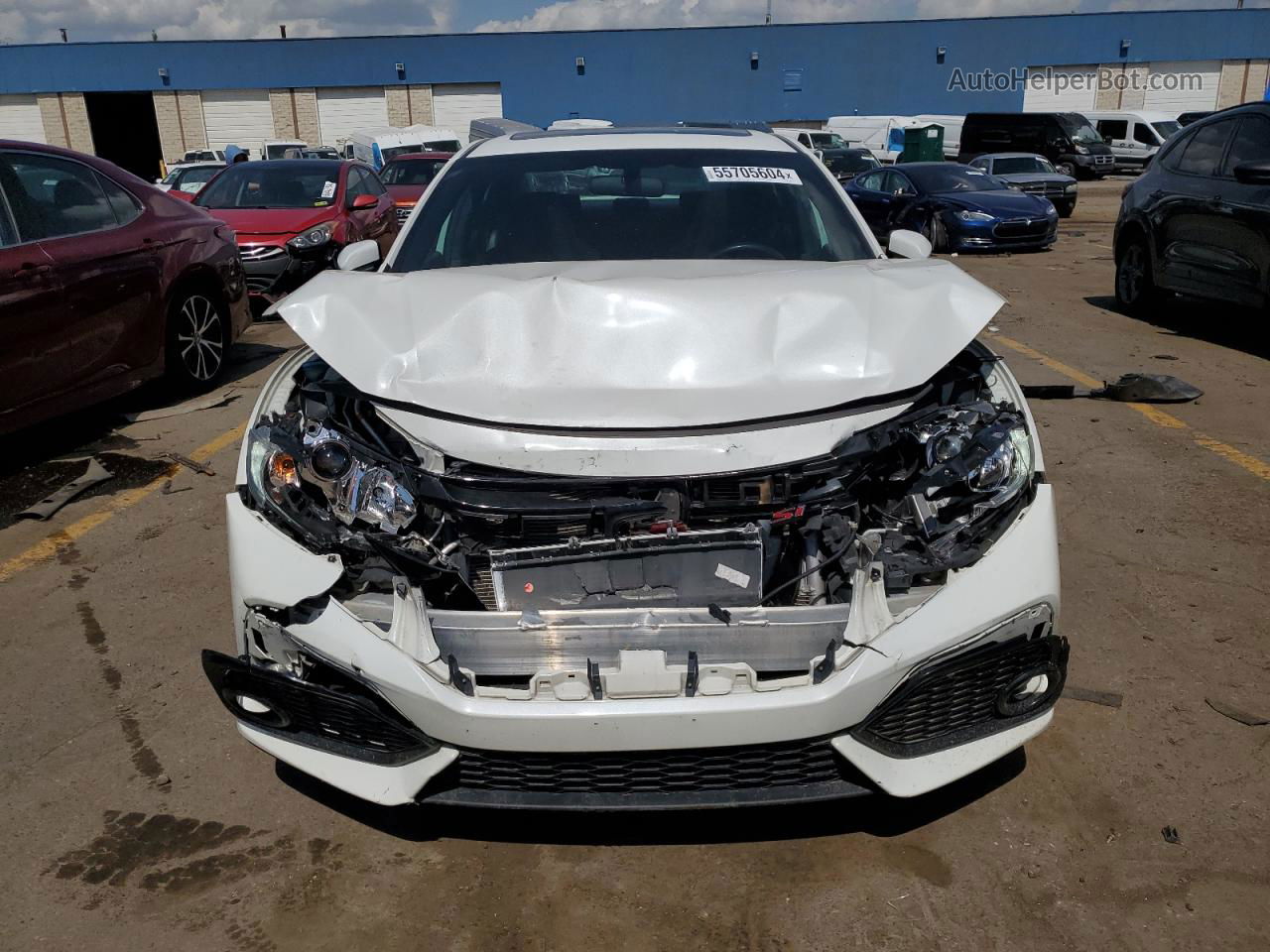 2017 Honda Civic Si White vin: 2HGFC1E58HH701079