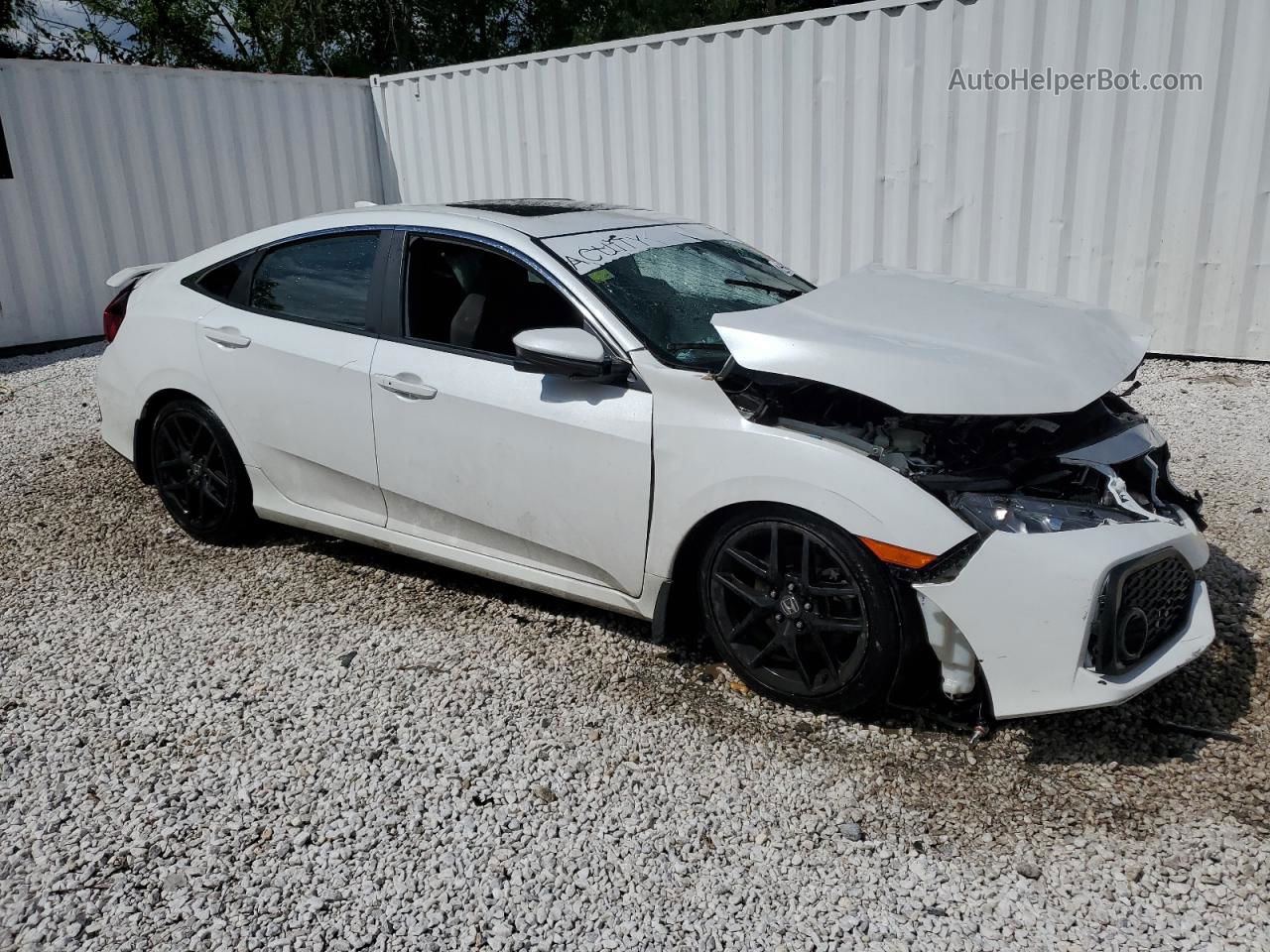 2019 Honda Civic Si White vin: 2HGFC1E58KH706810