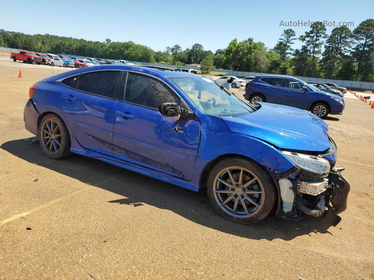 2020 Honda Civic Si Синий vin: 2HGFC1E58LH702094