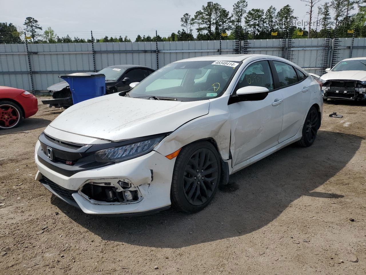 2020 Honda Civic Si Белый vin: 2HGFC1E59LH709376