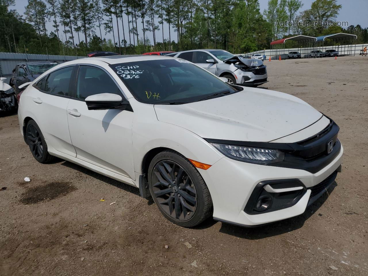 2020 Honda Civic Si White vin: 2HGFC1E59LH709376