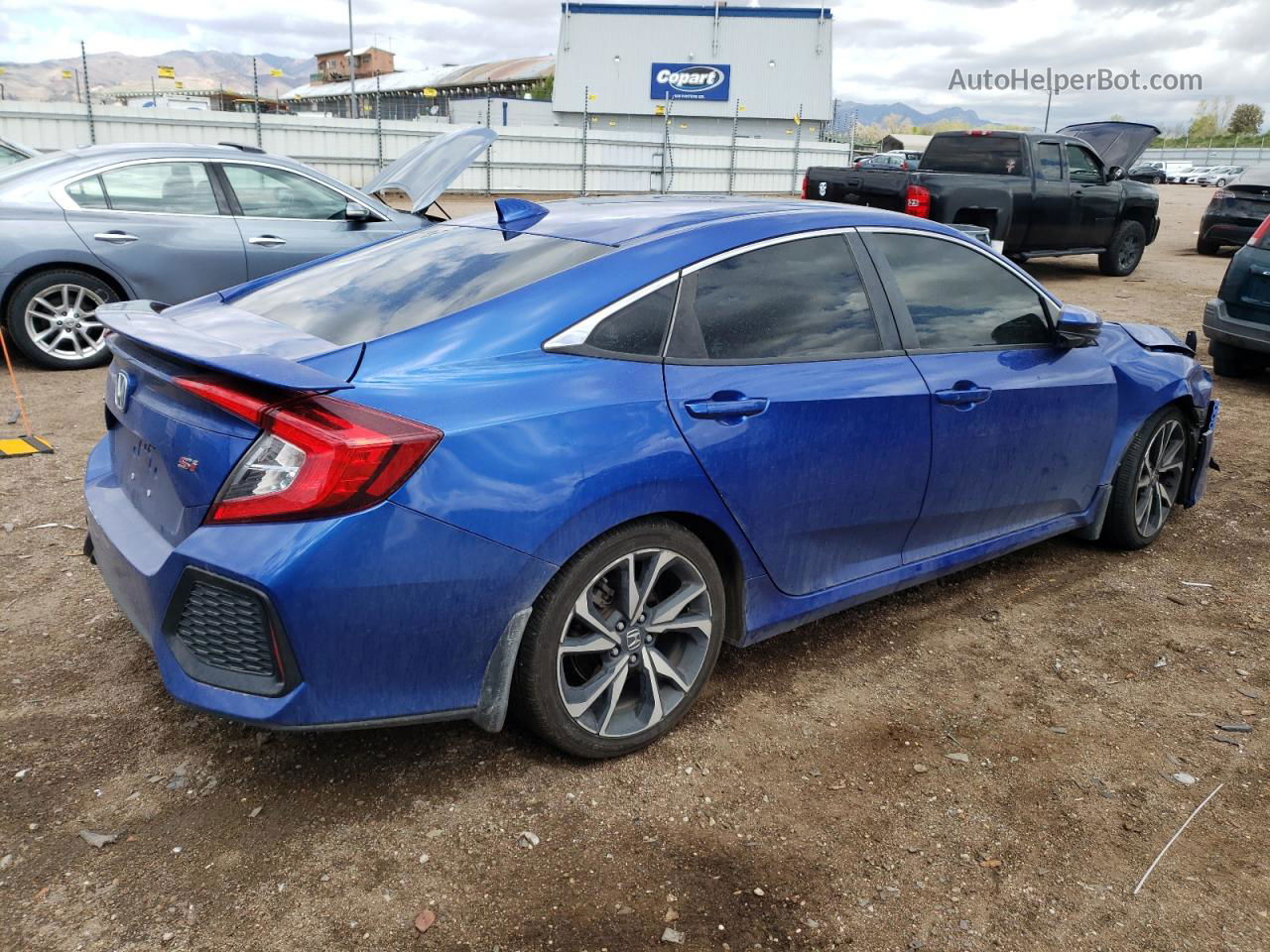 2019 Honda Civic Si Blue vin: 2HGFC1E5XKH701706