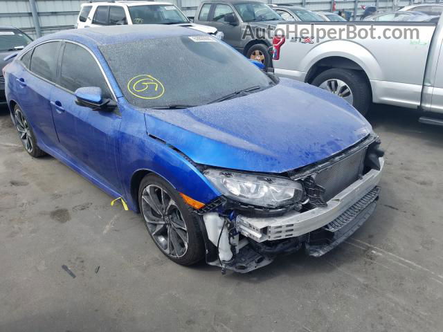 2019 Honda Civic Si Blue vin: 2HGFC1E5XKH702953