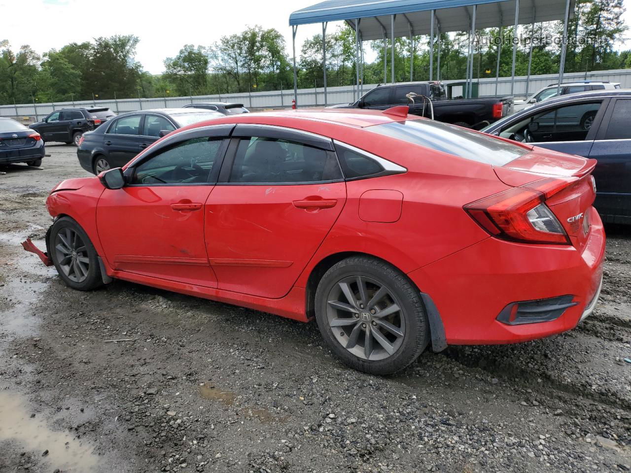 2020 Honda Civic Ex Red vin: 2HGFC1F31LH680128