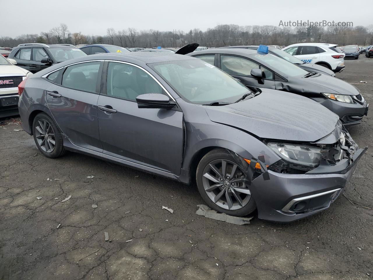 2019 Honda Civic Ex Gray vin: 2HGFC1F38KH651885