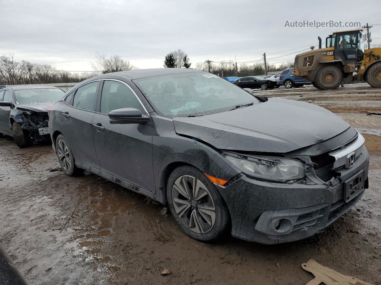 2016 Honda Civic Ex Черный vin: 2HGFC1F39GH648890