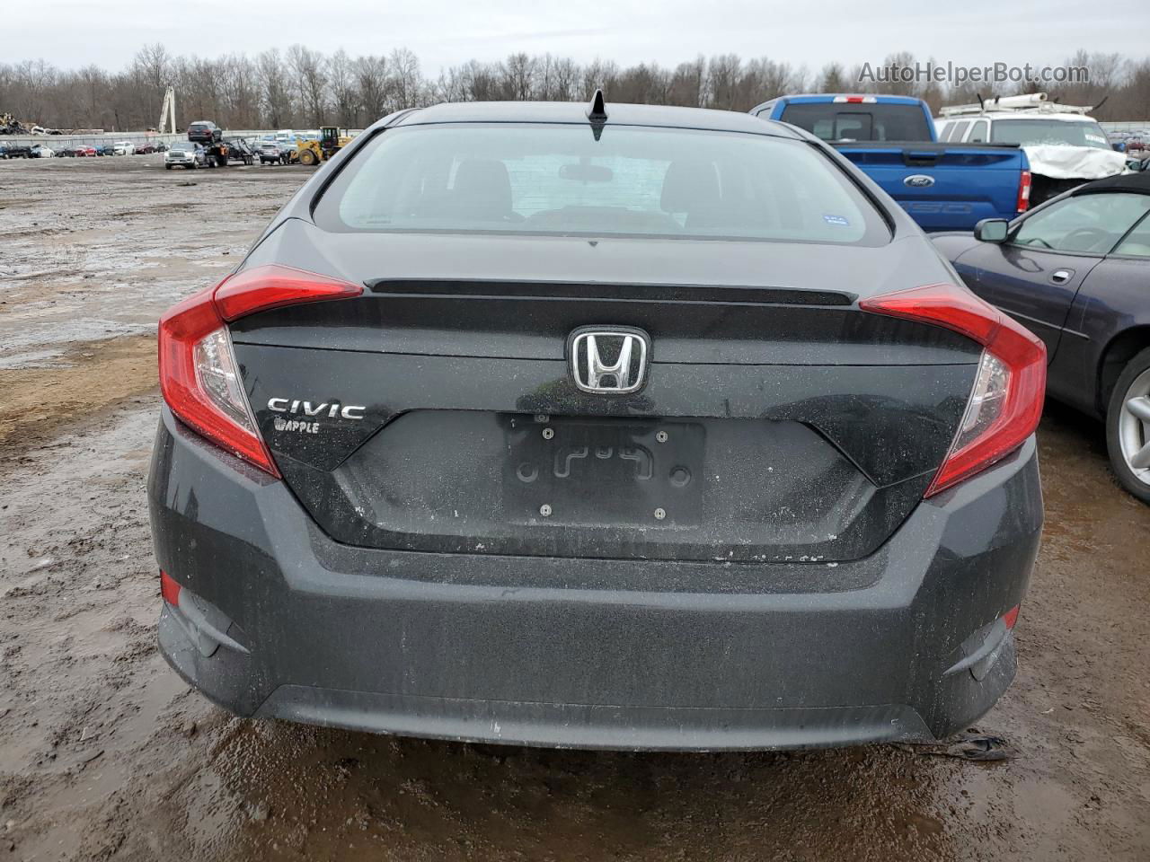 2016 Honda Civic Ex Черный vin: 2HGFC1F39GH648890