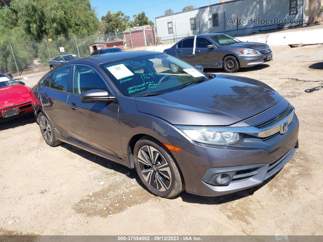 2017 Honda Civic Sedan Ex-t Gray vin: 2HGFC1F39HH632349