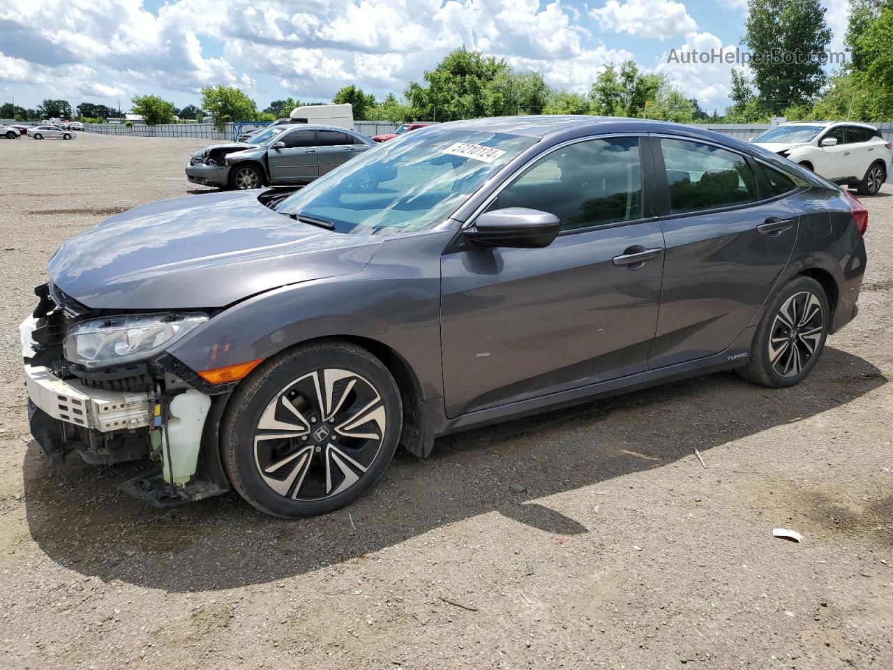 2017 Honda Civic Ex Gray vin: 2HGFC1F4XHH105865