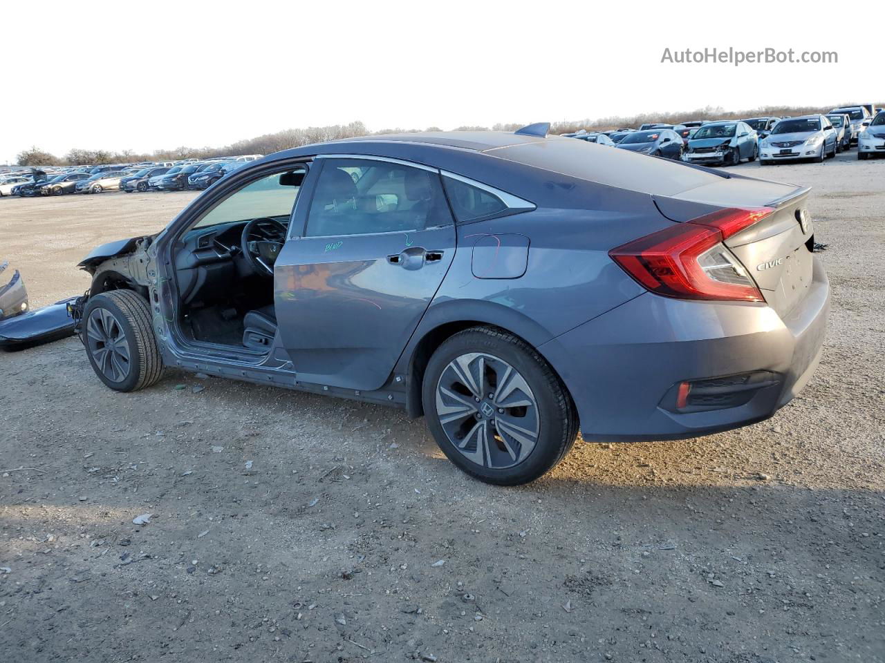 2017 Honda Civic Exl Gray vin: 2HGFC1F70HH636793