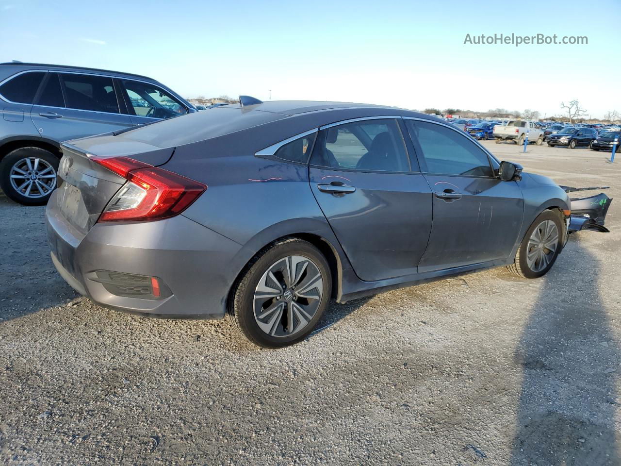 2017 Honda Civic Exl Gray vin: 2HGFC1F70HH636793