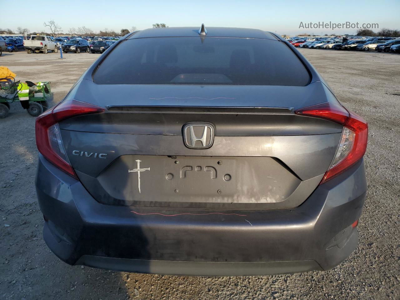 2017 Honda Civic Exl Gray vin: 2HGFC1F70HH636793