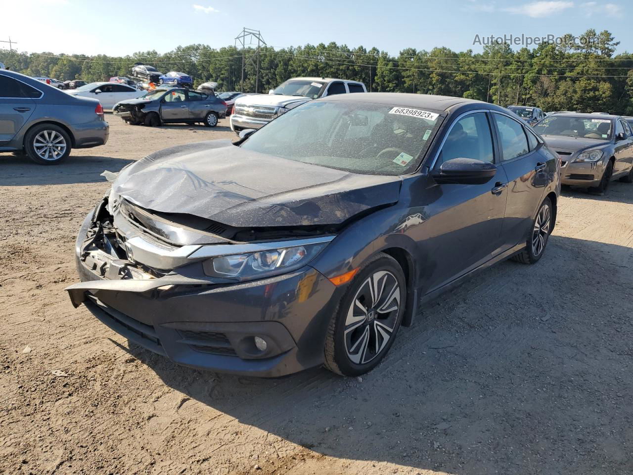 2017 Honda Civic Exl Blue vin: 2HGFC1F70HH650001