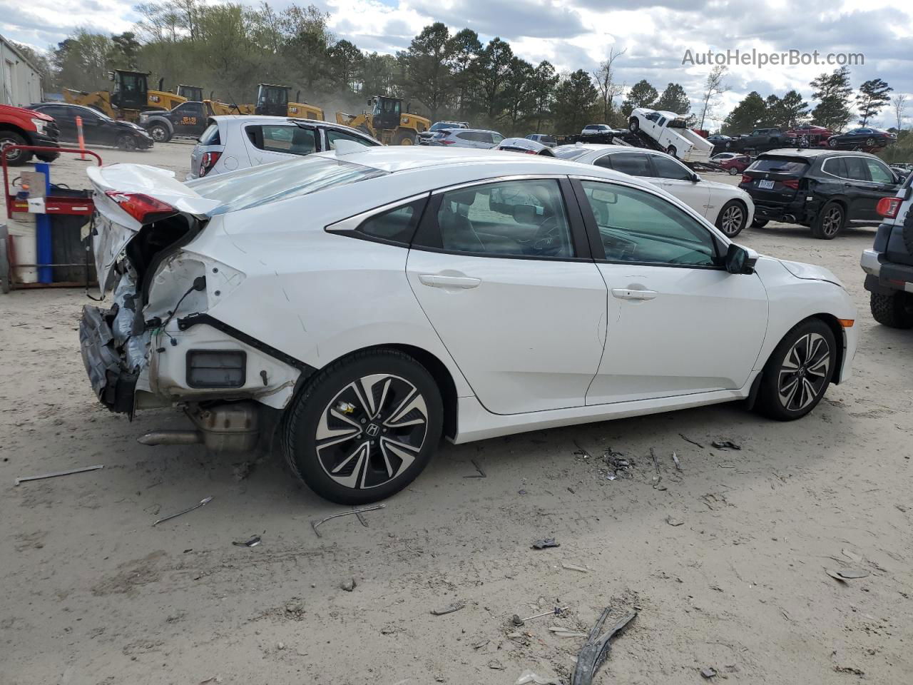 2016 Honda Civic Exl White vin: 2HGFC1F75GH641969