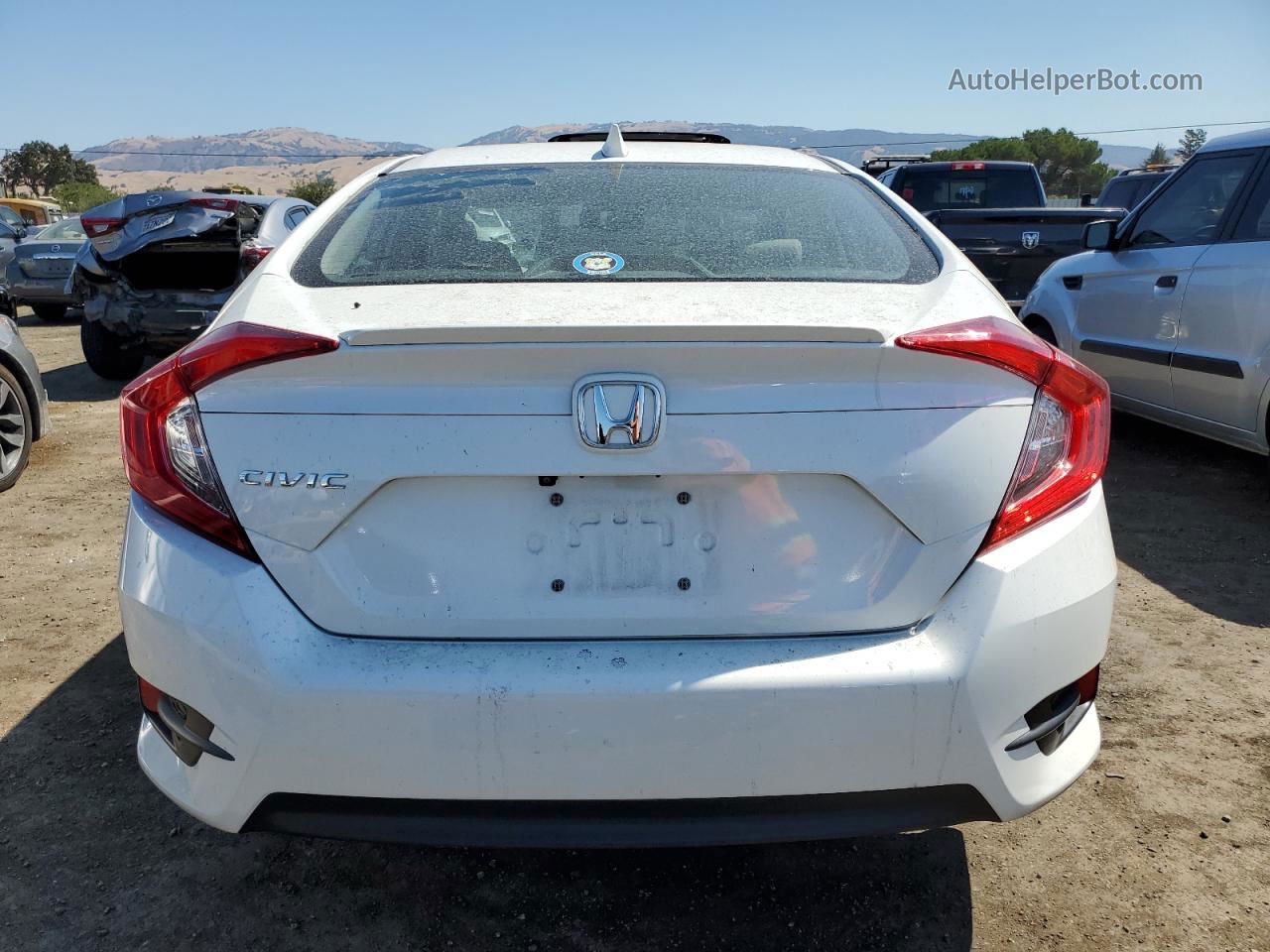 2017 Honda Civic Exl White vin: 2HGFC1F75HH646896