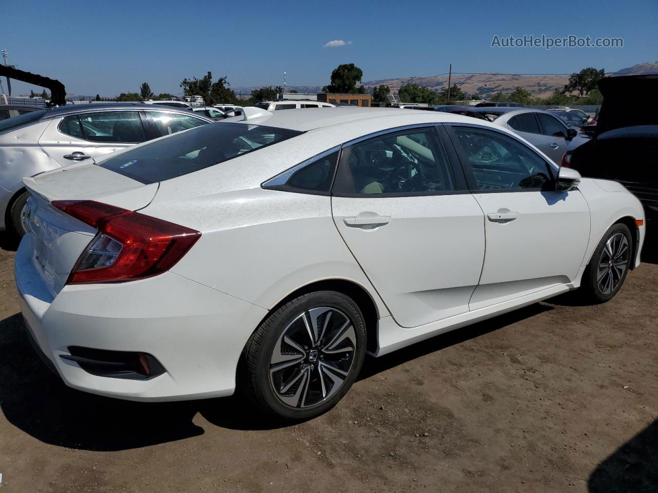 2017 Honda Civic Exl White vin: 2HGFC1F75HH646896