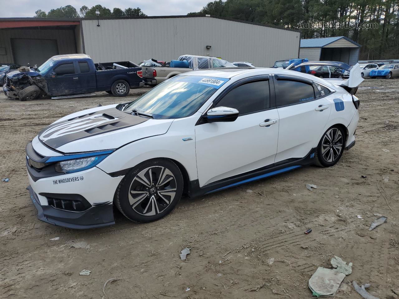 2017 Honda Civic Exl White vin: 2HGFC1F76HH650634