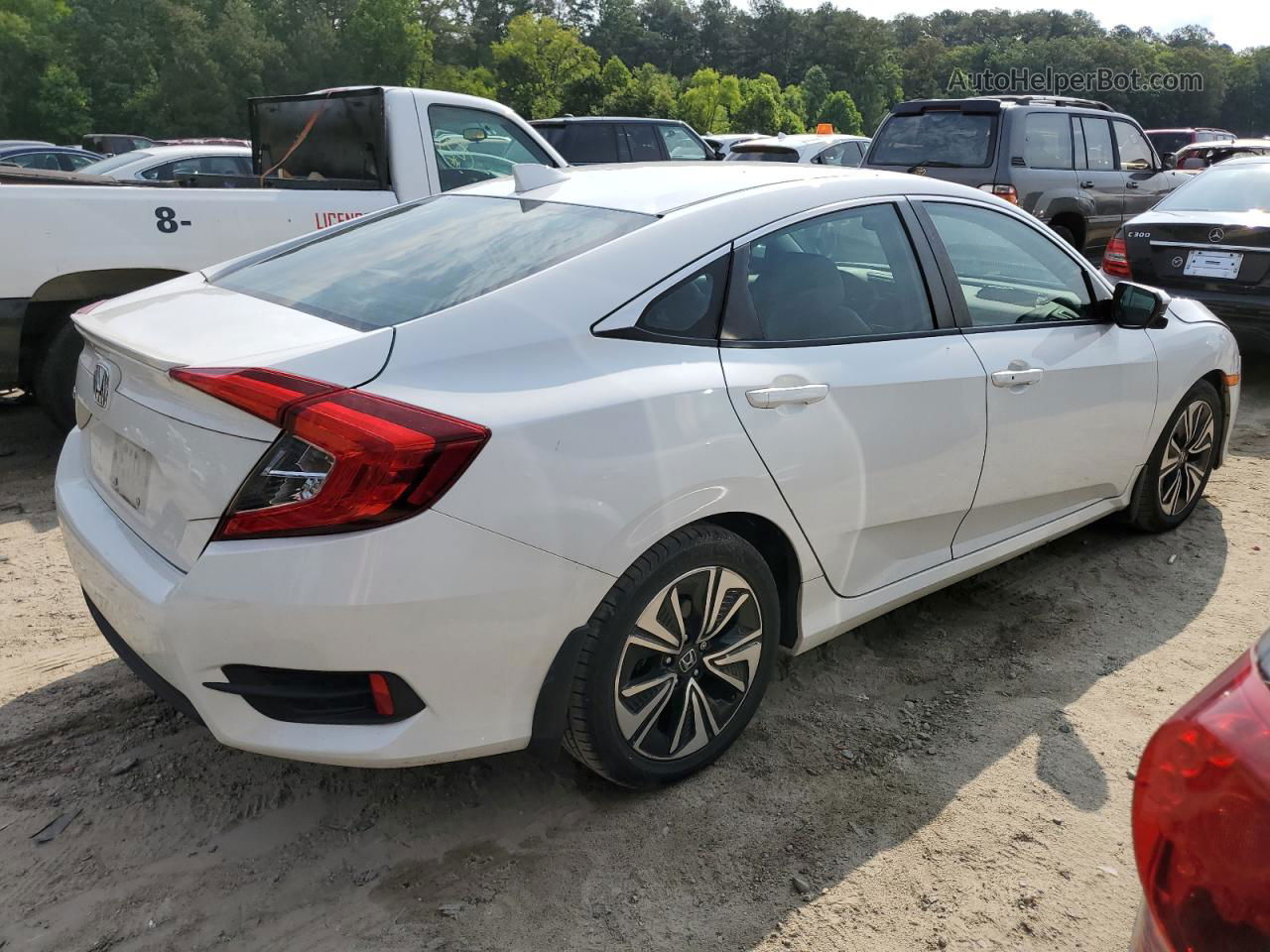 2017 Honda Civic Exl White vin: 2HGFC1F76HH654974