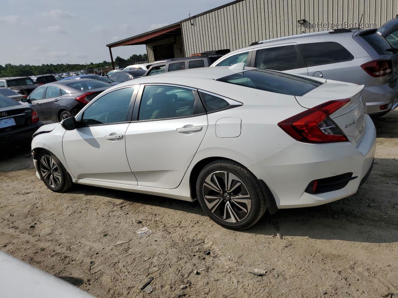 2017 Honda Civic Exl White vin: 2HGFC1F76HH654974