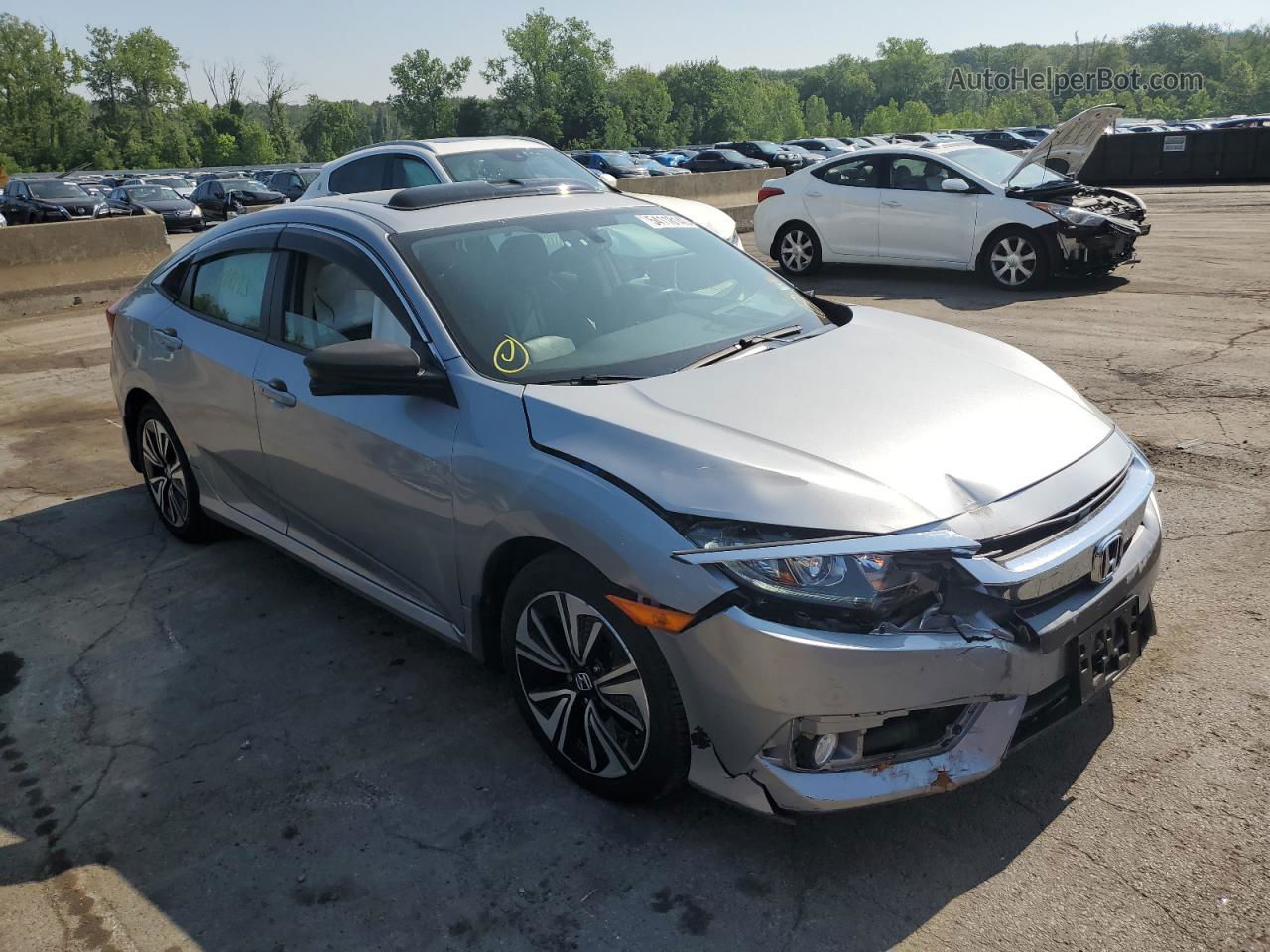 2017 Honda Civic Exl Silver vin: 2HGFC1F77HH648052