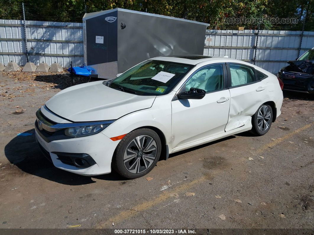 2016 Honda Civic Ex-l White vin: 2HGFC1F78GH642274