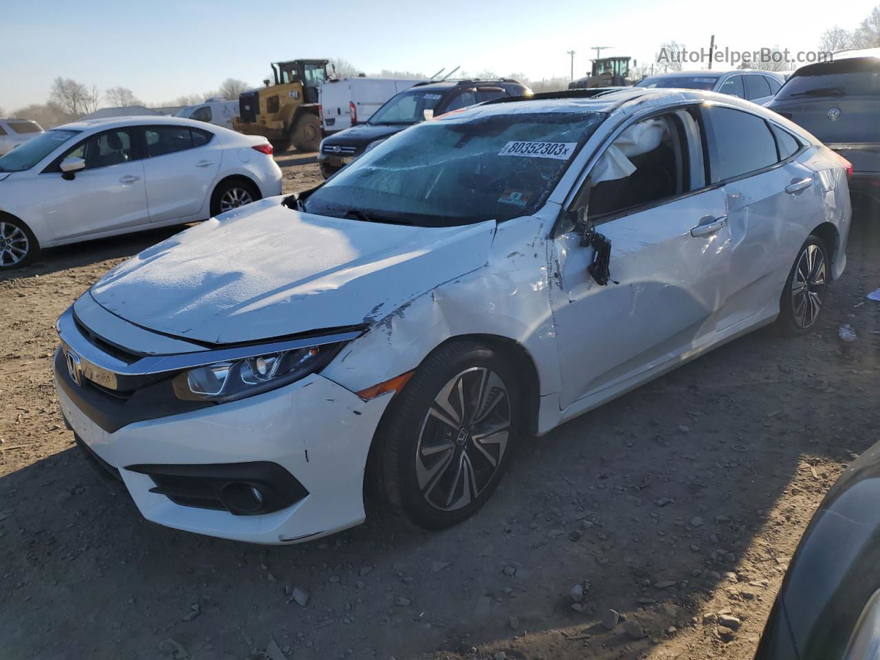 2017 Honda Civic Exl White vin: 2HGFC1F79HH658064