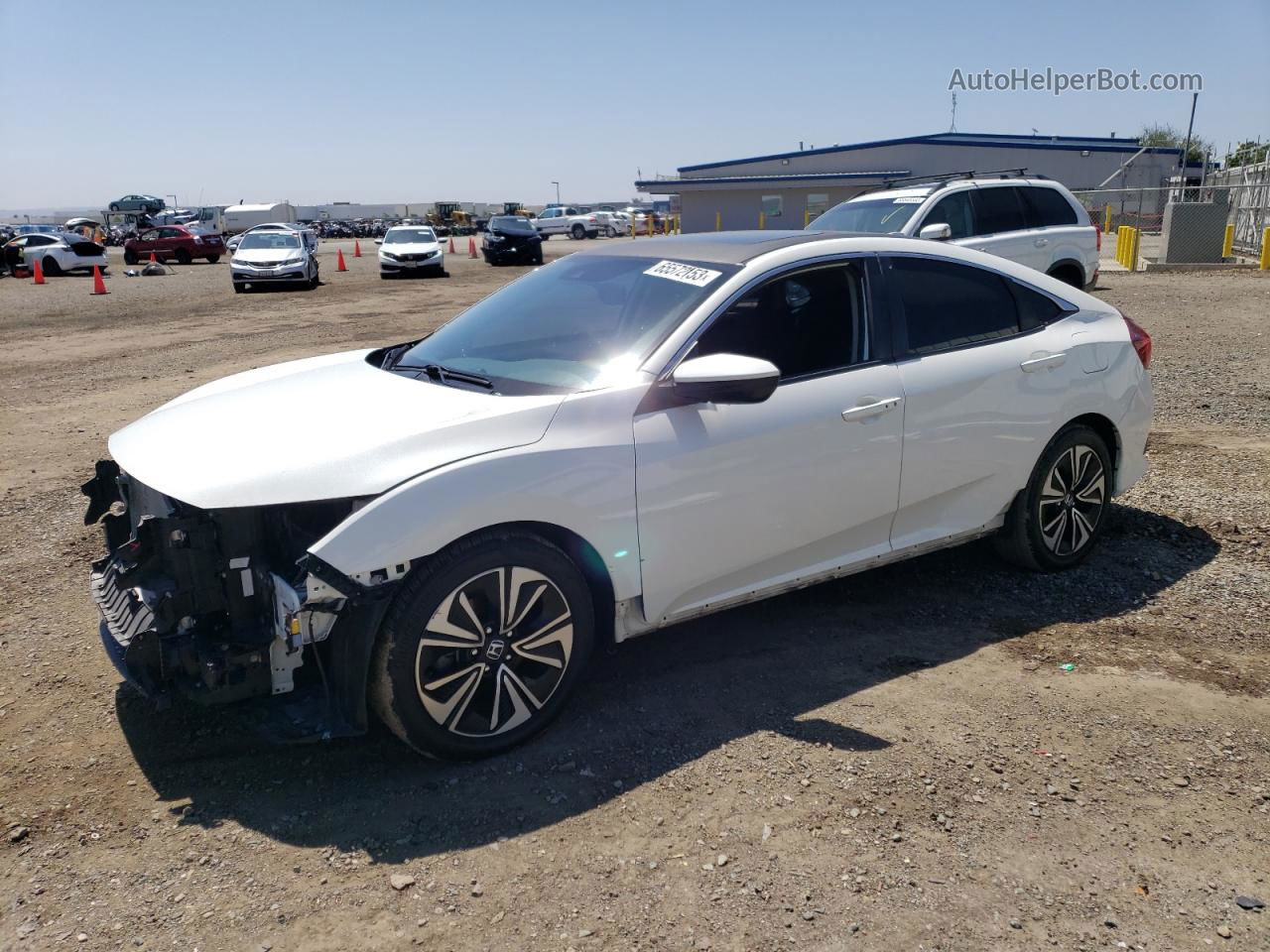 2016 Honda Civic Ex White vin: 2HGFC1F80GH655884