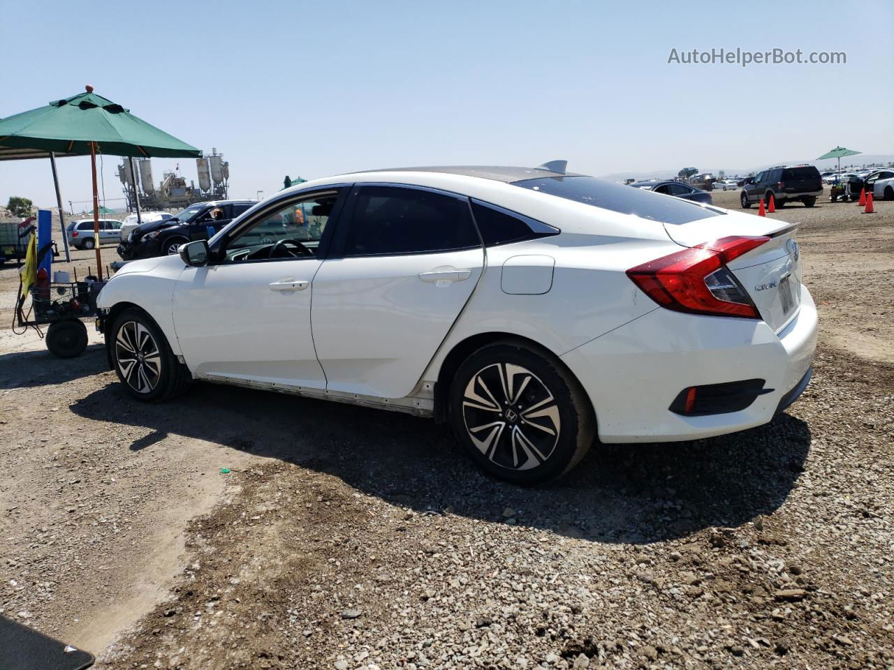 2016 Honda Civic Ex White vin: 2HGFC1F80GH655884