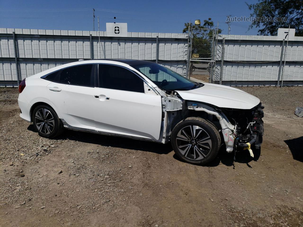 2016 Honda Civic Ex White vin: 2HGFC1F80GH655884