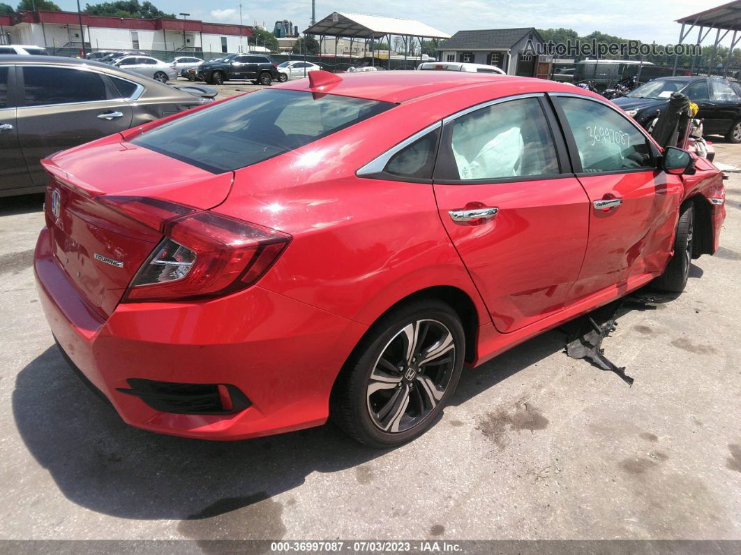 2016 Honda Civic Sedan Touring Red vin: 2HGFC1F91GH630985