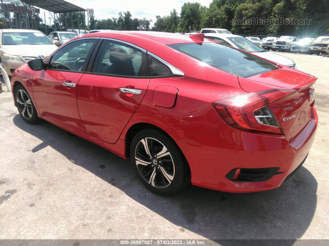 2016 Honda Civic Sedan Touring Red vin: 2HGFC1F91GH630985