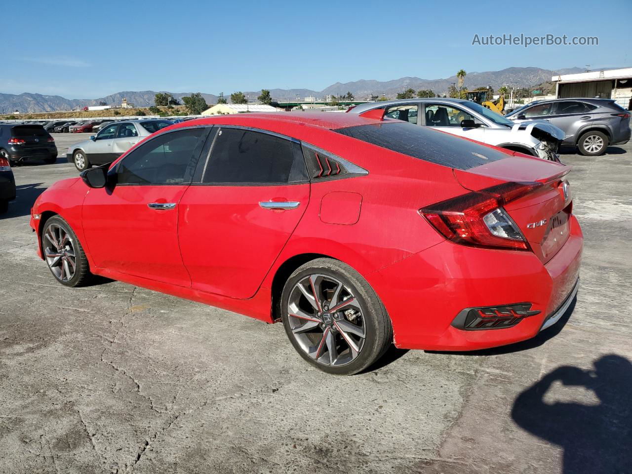 2020 Honda Civic Touring Red vin: 2HGFC1F93LH680118