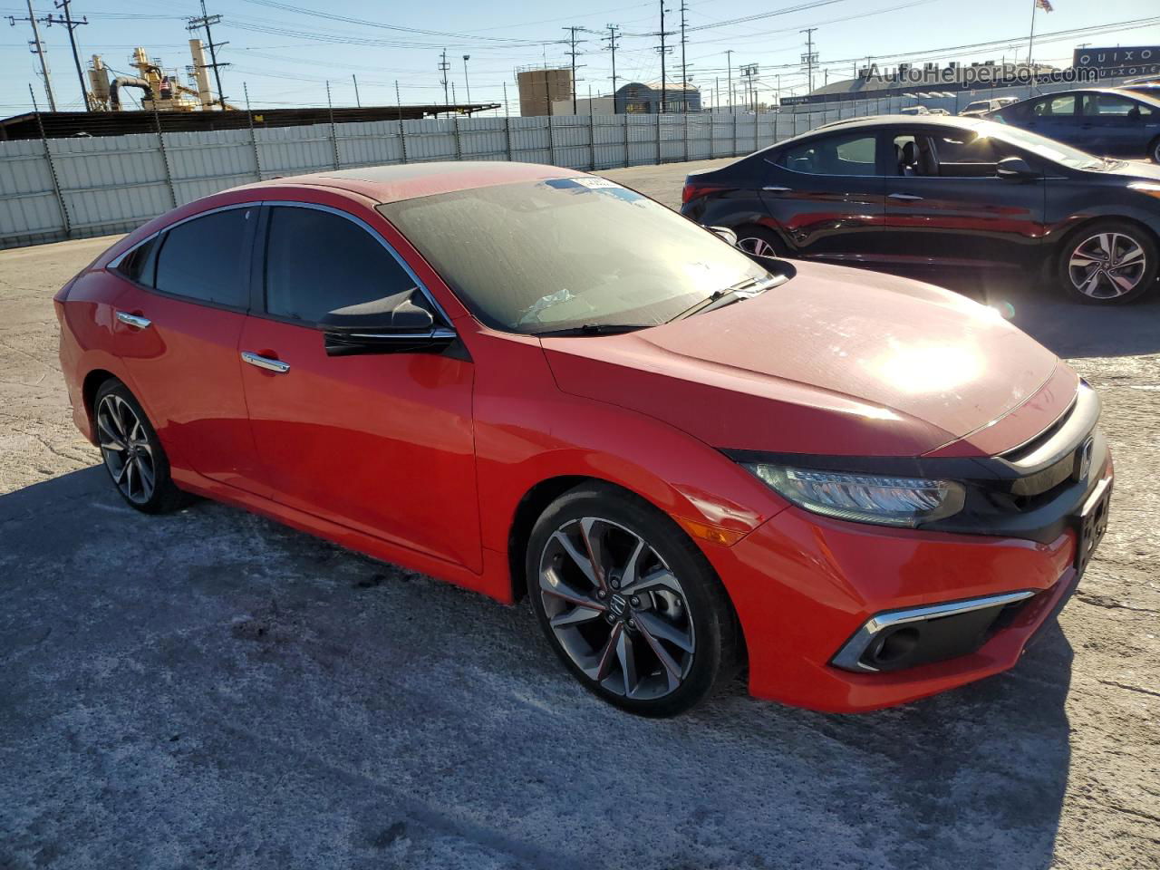 2020 Honda Civic Touring Red vin: 2HGFC1F93LH680118