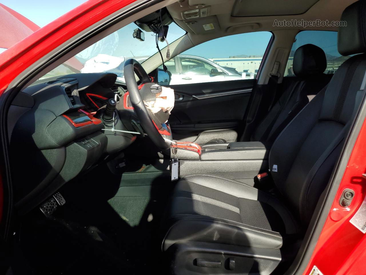 2020 Honda Civic Touring Red vin: 2HGFC1F93LH680118