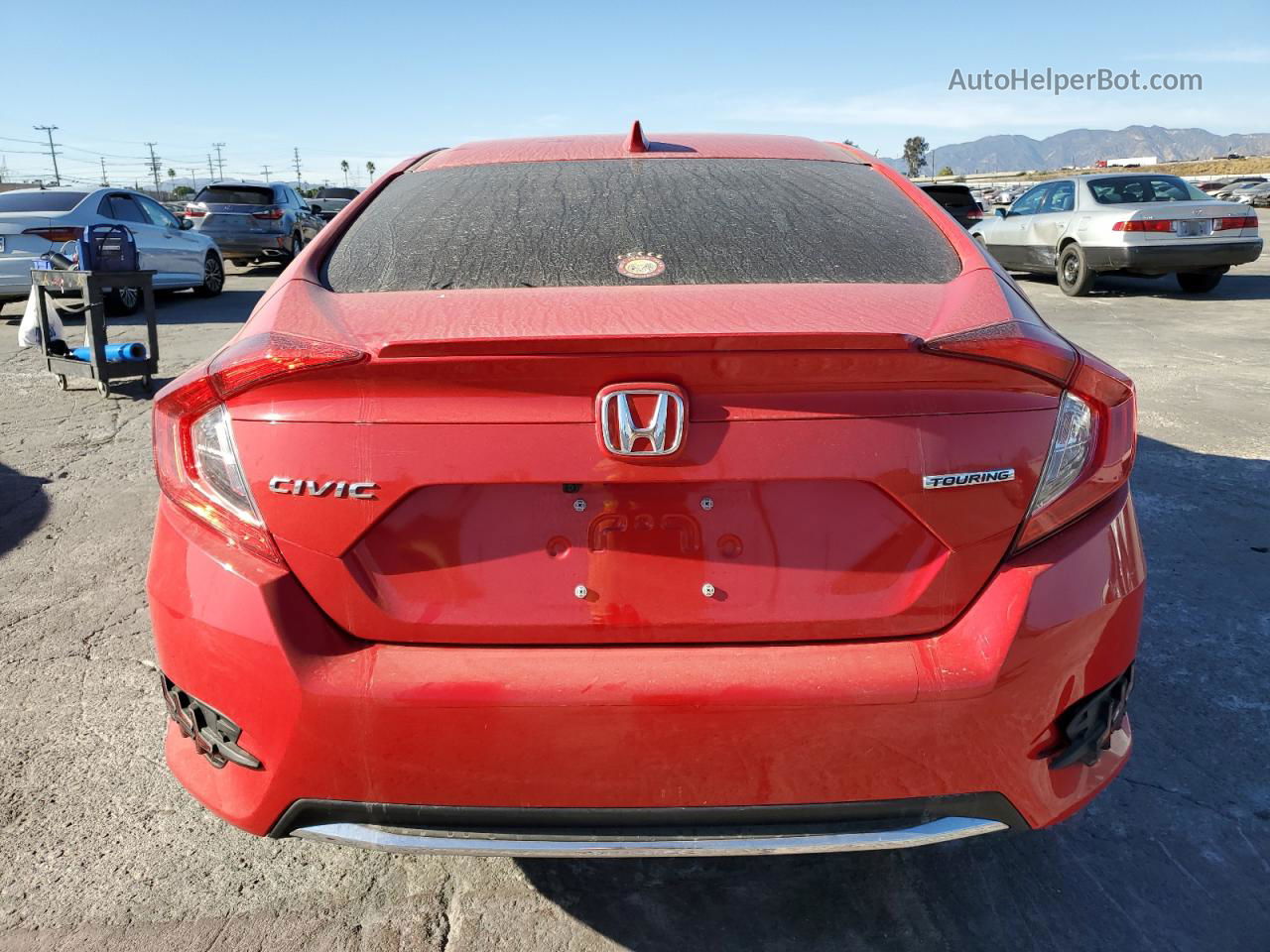 2020 Honda Civic Touring Red vin: 2HGFC1F93LH680118