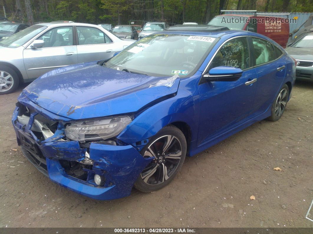 2016 Honda Civic Sedan Touring Blue vin: 2HGFC1F95GH649569