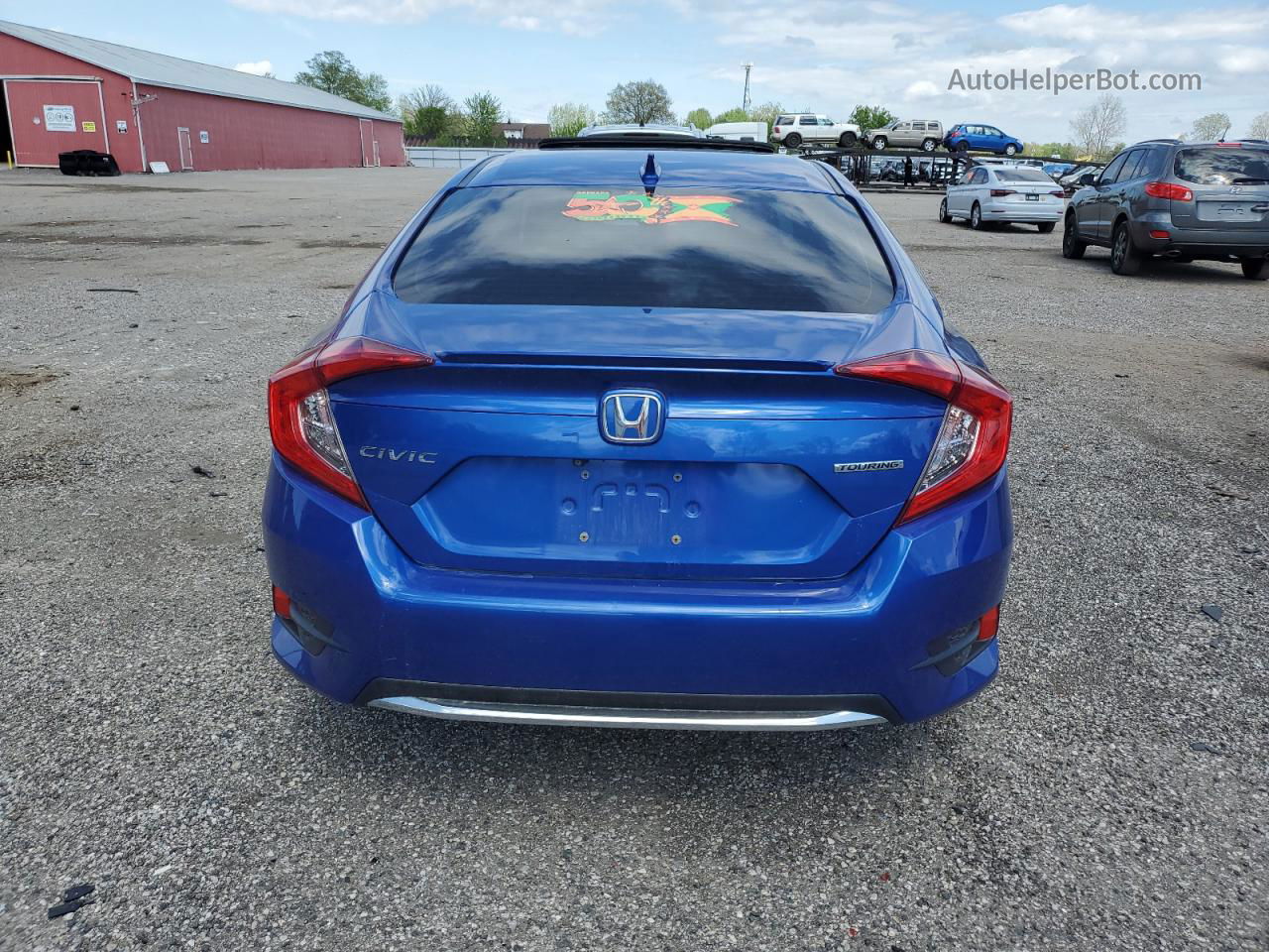 2019 Honda Civic Touring Синий vin: 2HGFC1F97KH100514