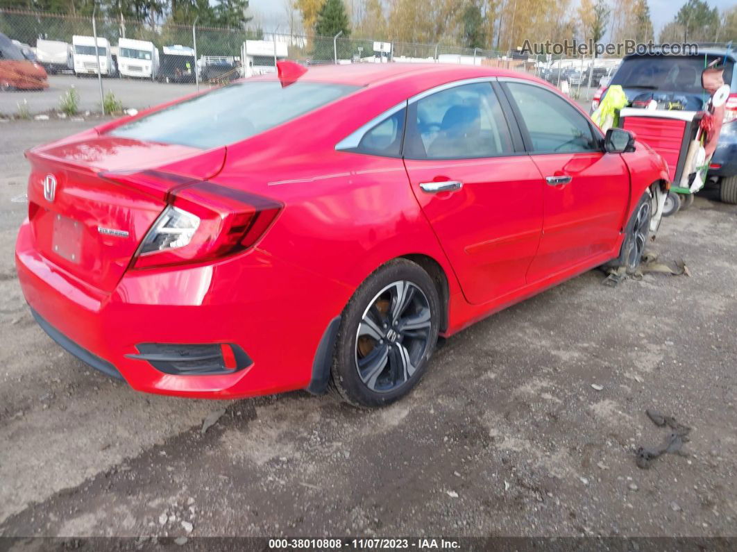 2016 Honda Civic Sedan Touring Red vin: 2HGFC1F98GH631549