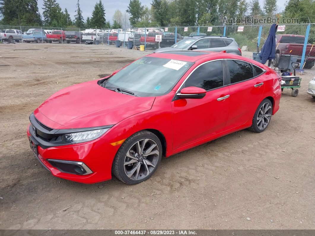 2020 Honda Civic Sedan Touring Red vin: 2HGFC1F98LH680101