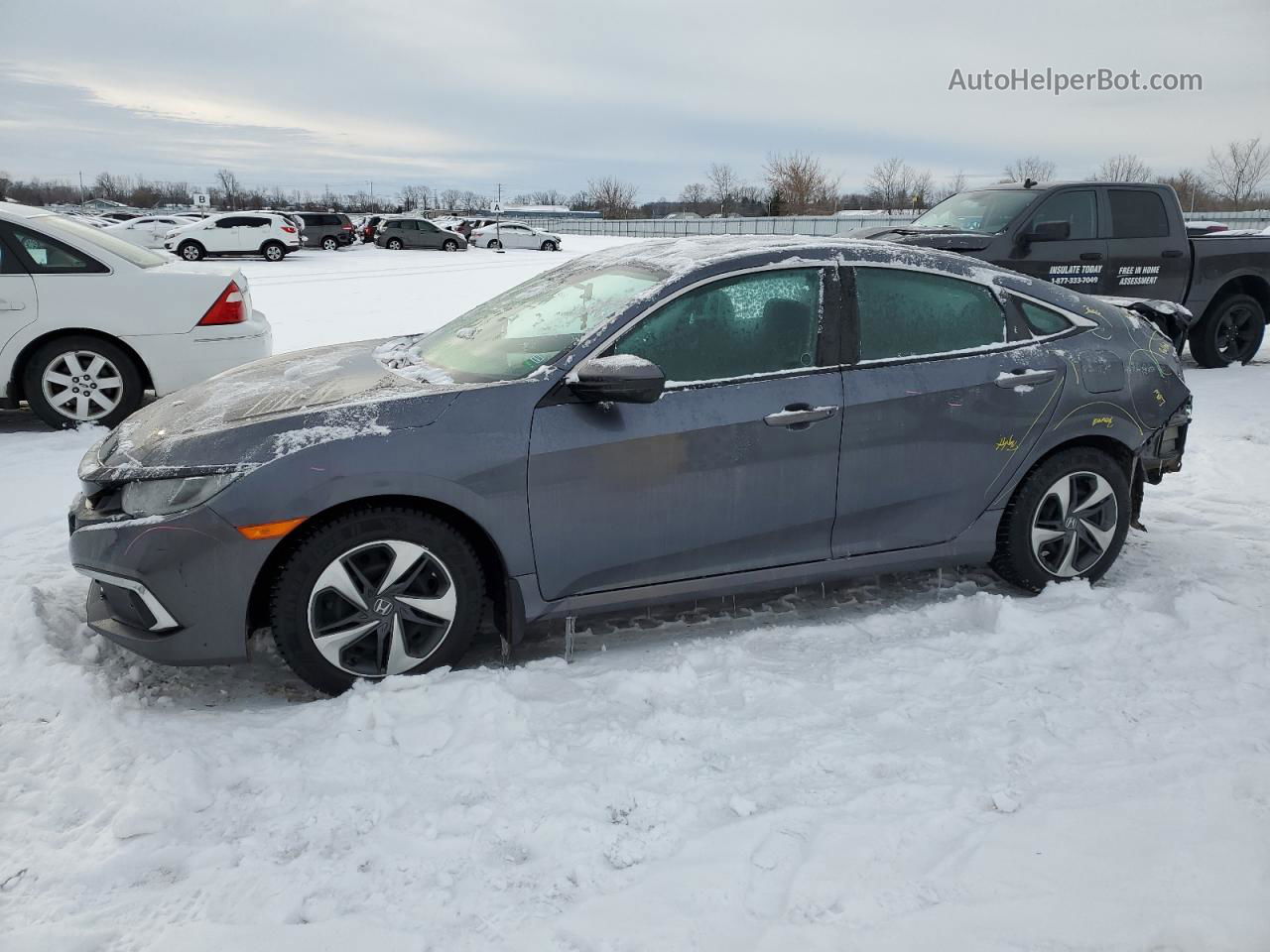 2020 Honda Civic Lx Серый vin: 2HGFC2E52LH026540