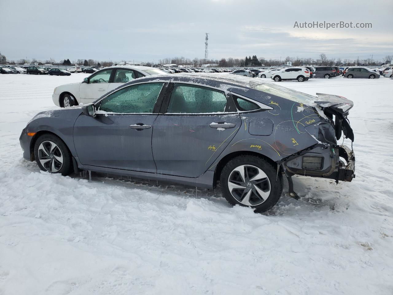 2020 Honda Civic Lx Gray vin: 2HGFC2E52LH026540