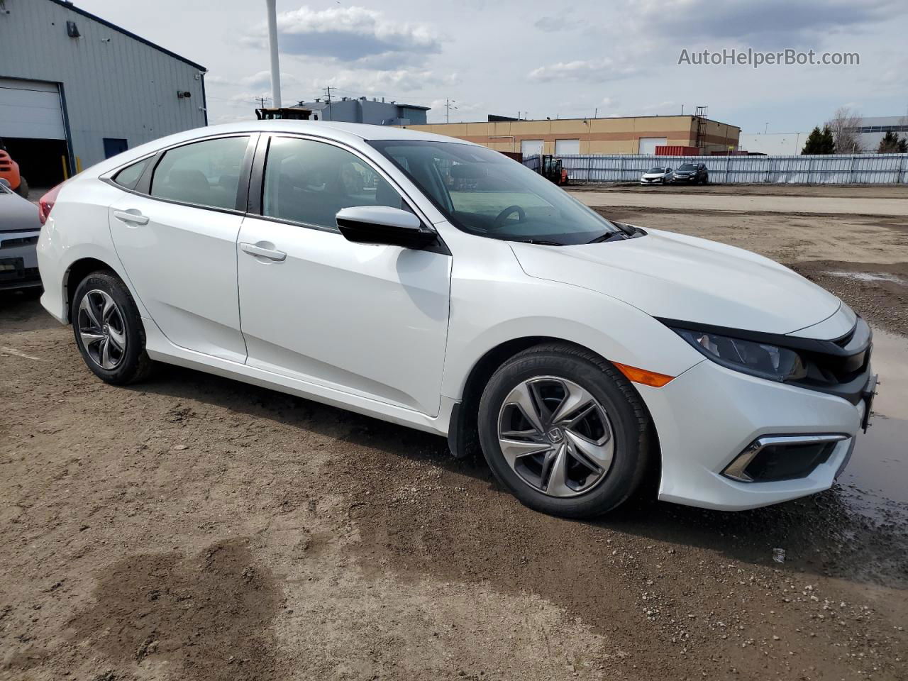 2020 Honda Civic Lx White vin: 2HGFC2E54LH012283