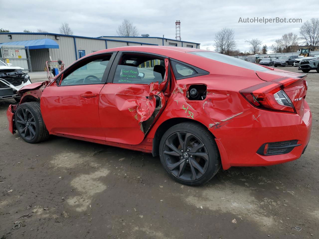 2020 Honda Civic Sport Red vin: 2HGFC2E85LH520451