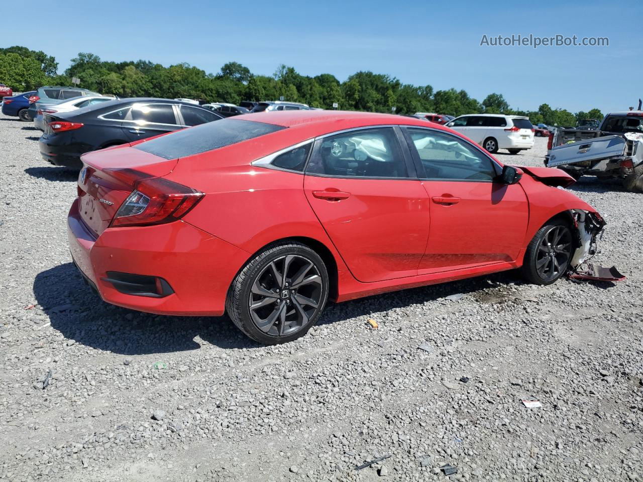 2020 Honda Civic Sport Red vin: 2HGFC2E8XLH545460