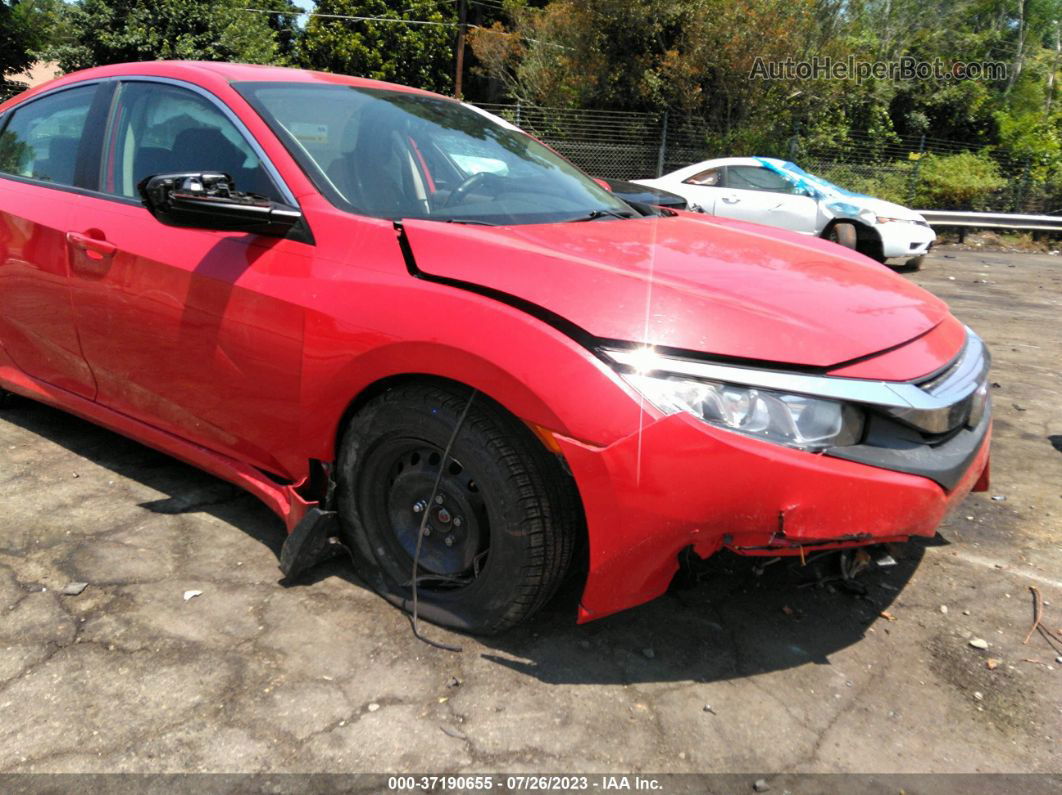 2016 Honda Civic Lx Red vin: 2HGFC2F50GH500506