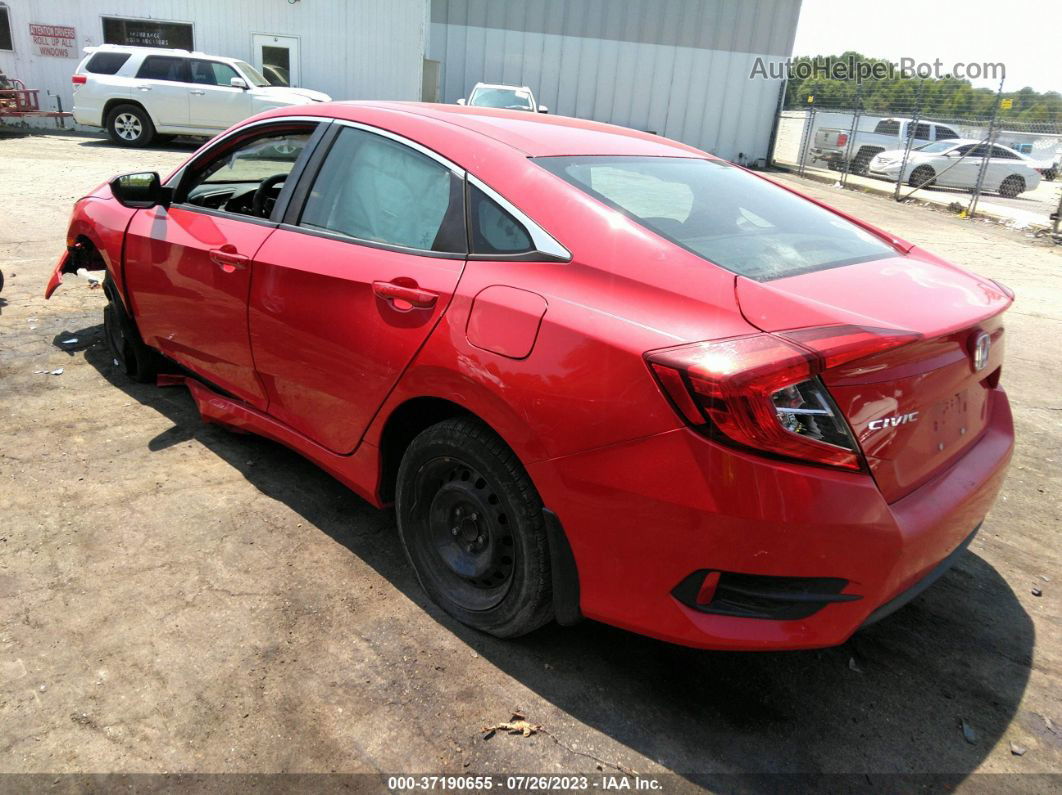 2016 Honda Civic Lx Red vin: 2HGFC2F50GH500506